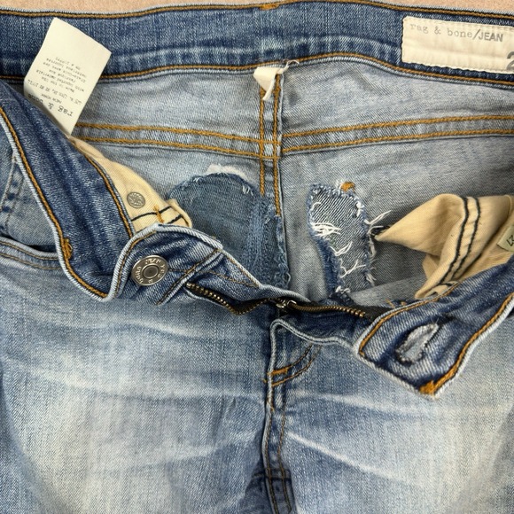 Rag & Bone Women's Jeans Size 27 Blue Surf Skinny Mid Rise Stretch Made in USA - Picture 6 of 16